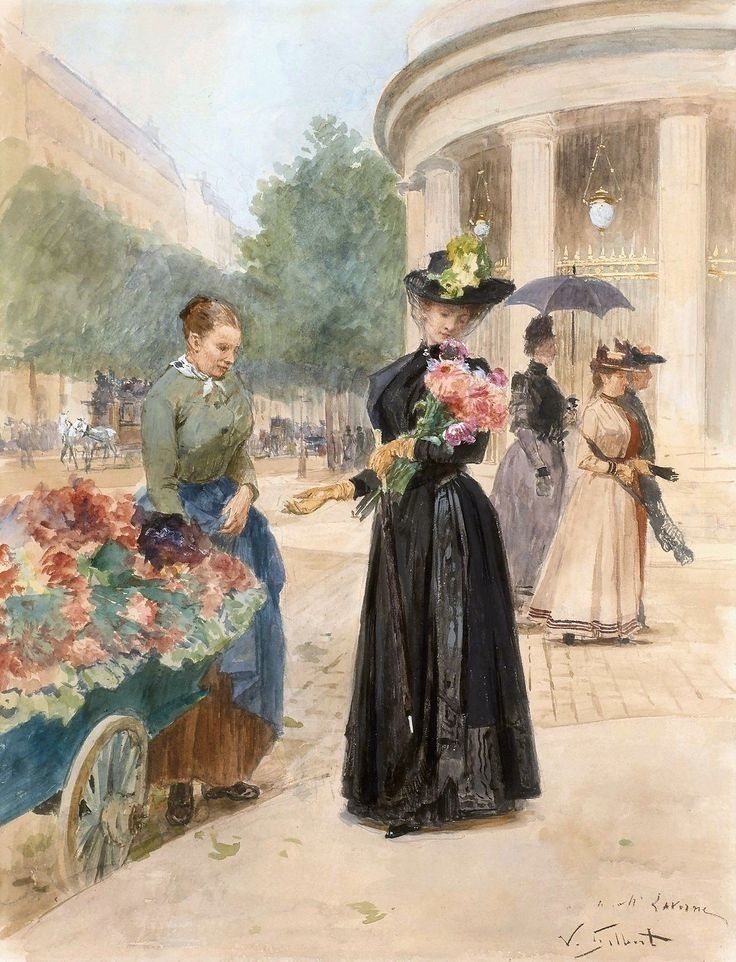 Рассказ цветочница глава 25. Victor Gabriel Gilbert (1847-1933).